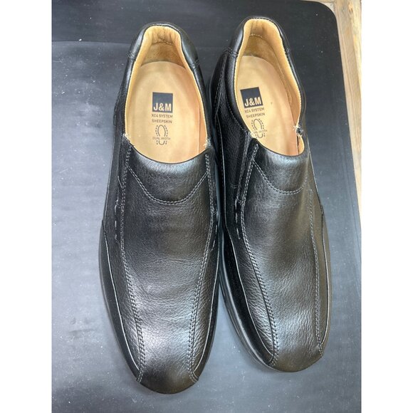 Johnston & Murphy Mens XC4 System Sheepskin Black Leather Slip-On Shoes Size 13M - Picture 3 of 9